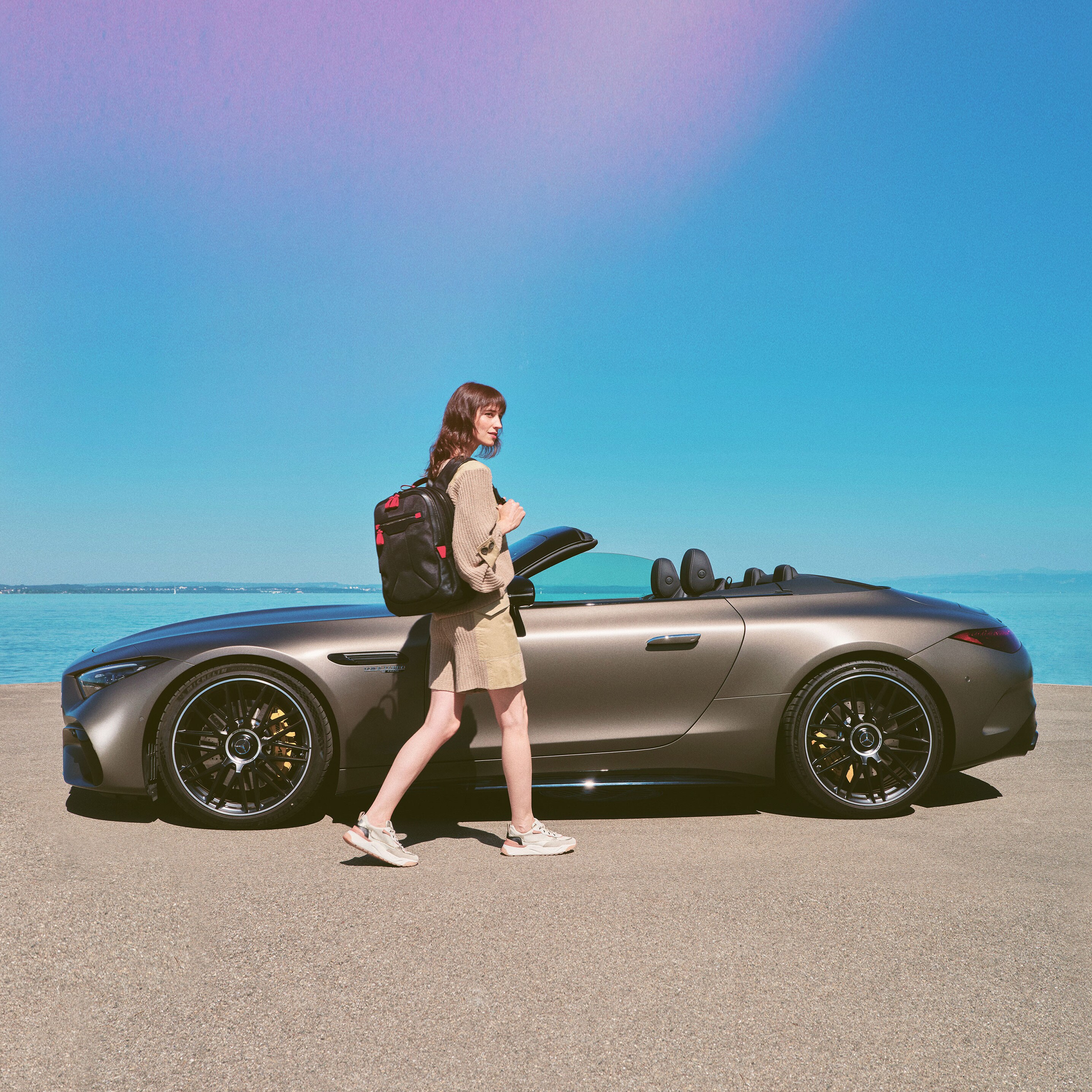 해변의 Mercedes-Benz