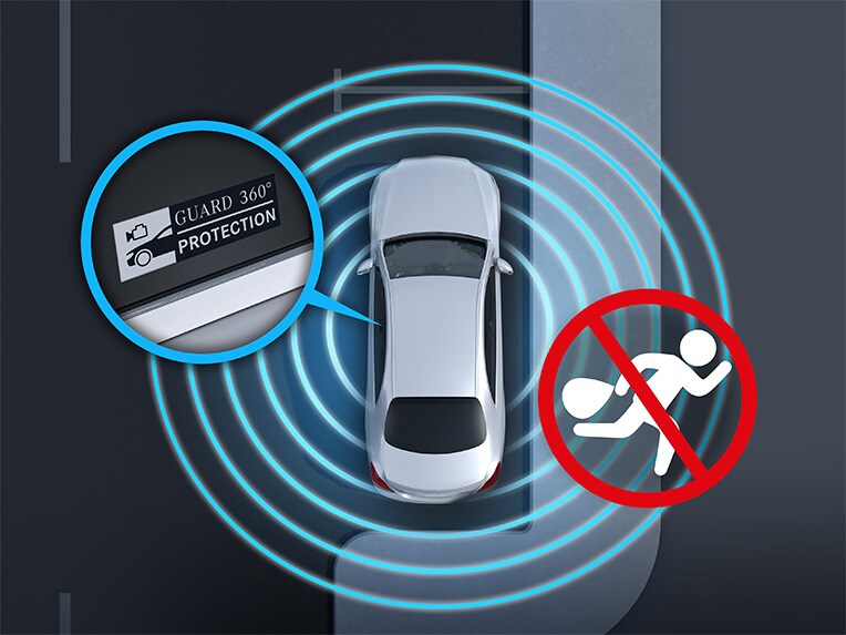Mercedes-Benz E-Class Coupé의 360도 GUARD 차량 보호 기능