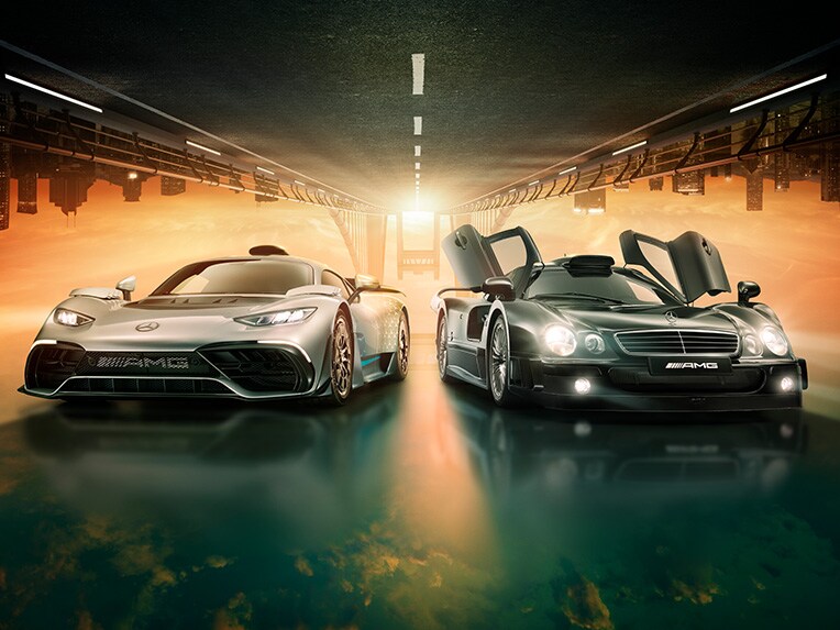 Mercedes-AMG의 55년 역사를 상징하는 두 대의 Mercedes-AMG 차량