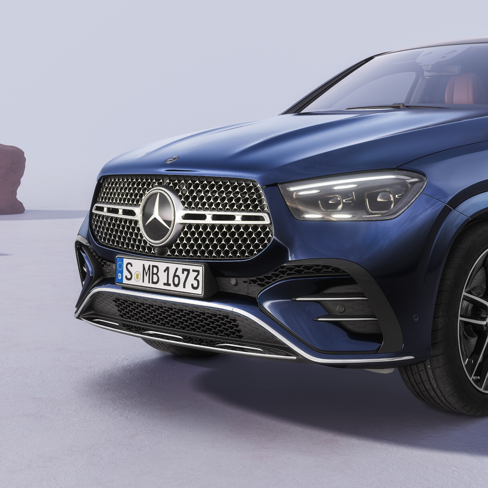 뉴 Mercedes-Benz GLE Coupé의 측면에서 바라본 전방 모습