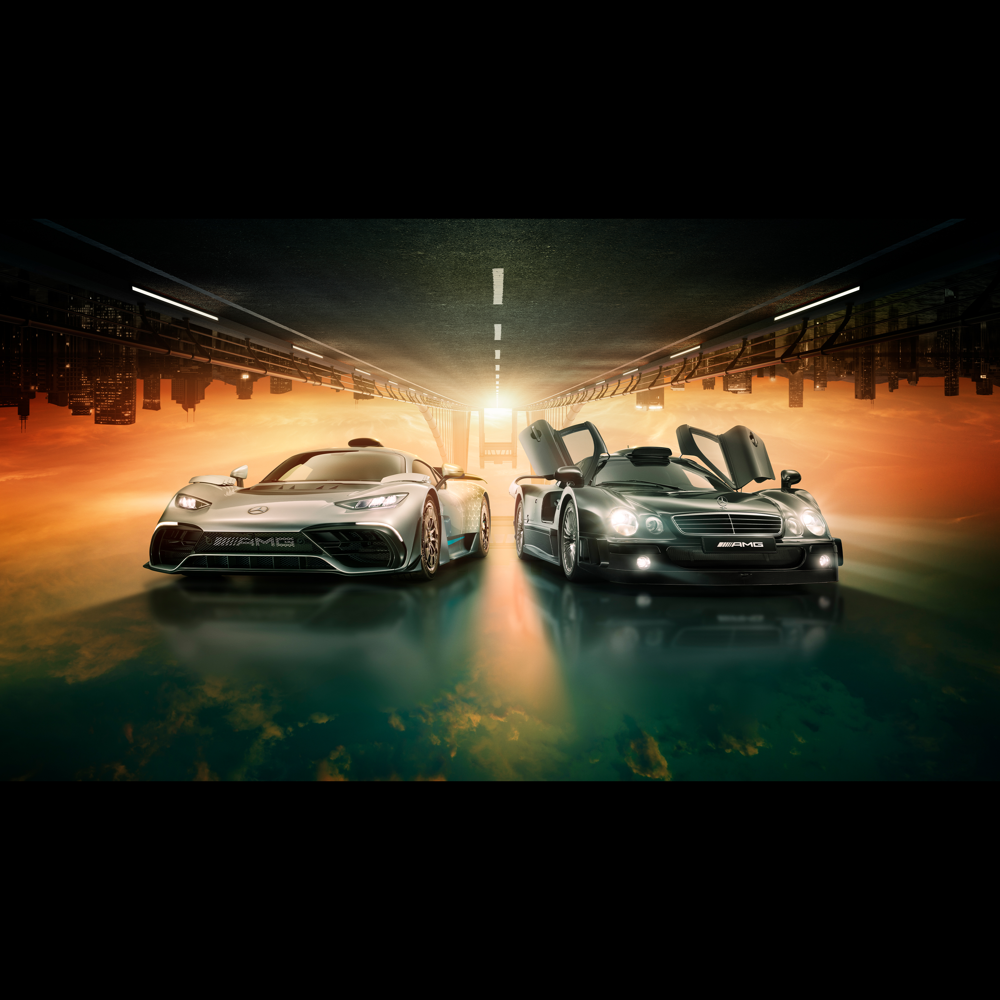 Mercedes-AMG Mercedes-AMG 스포츠카의 전면부