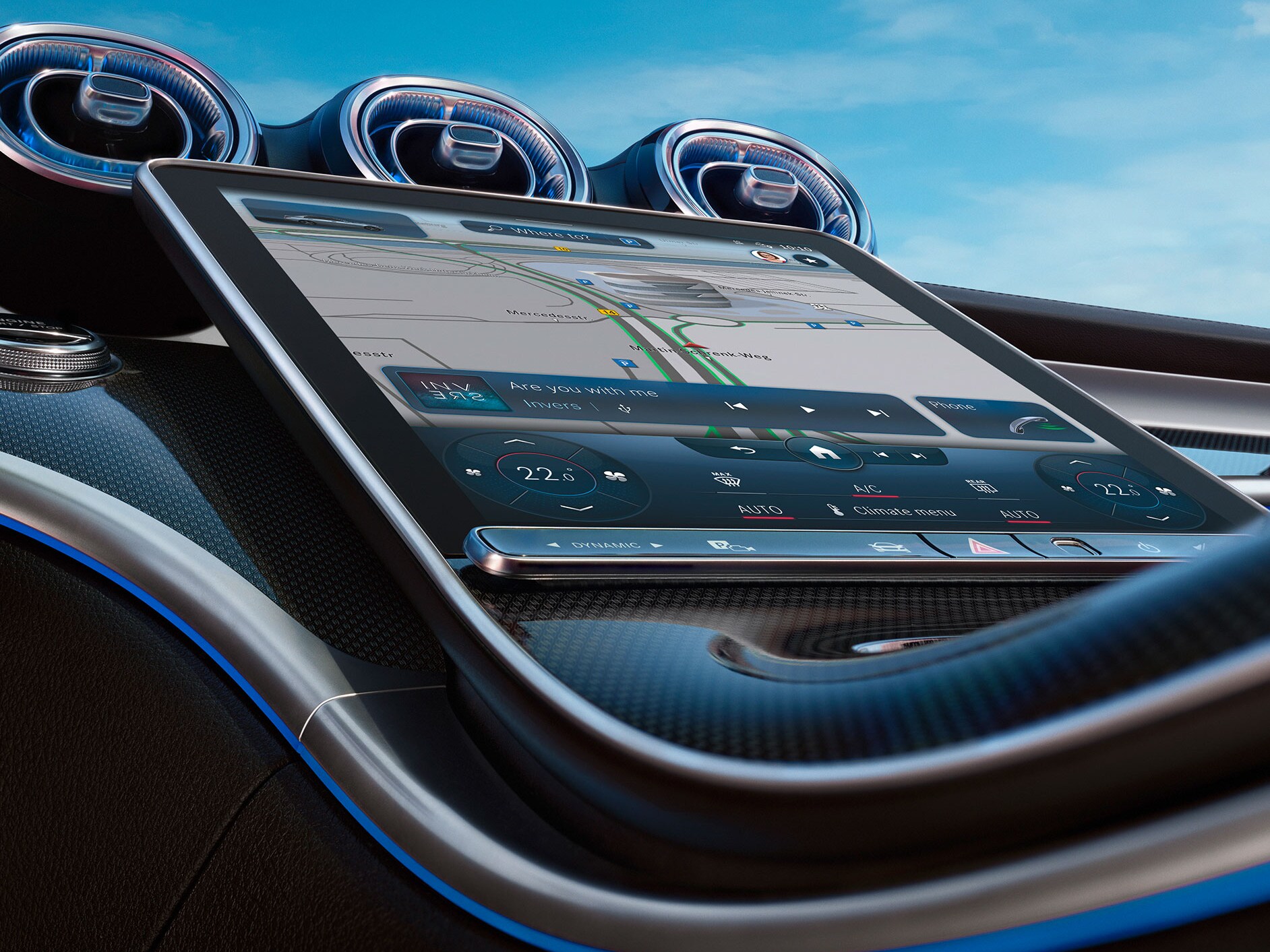 뉴 Mercedes-Benz C-Class의 터치스크린