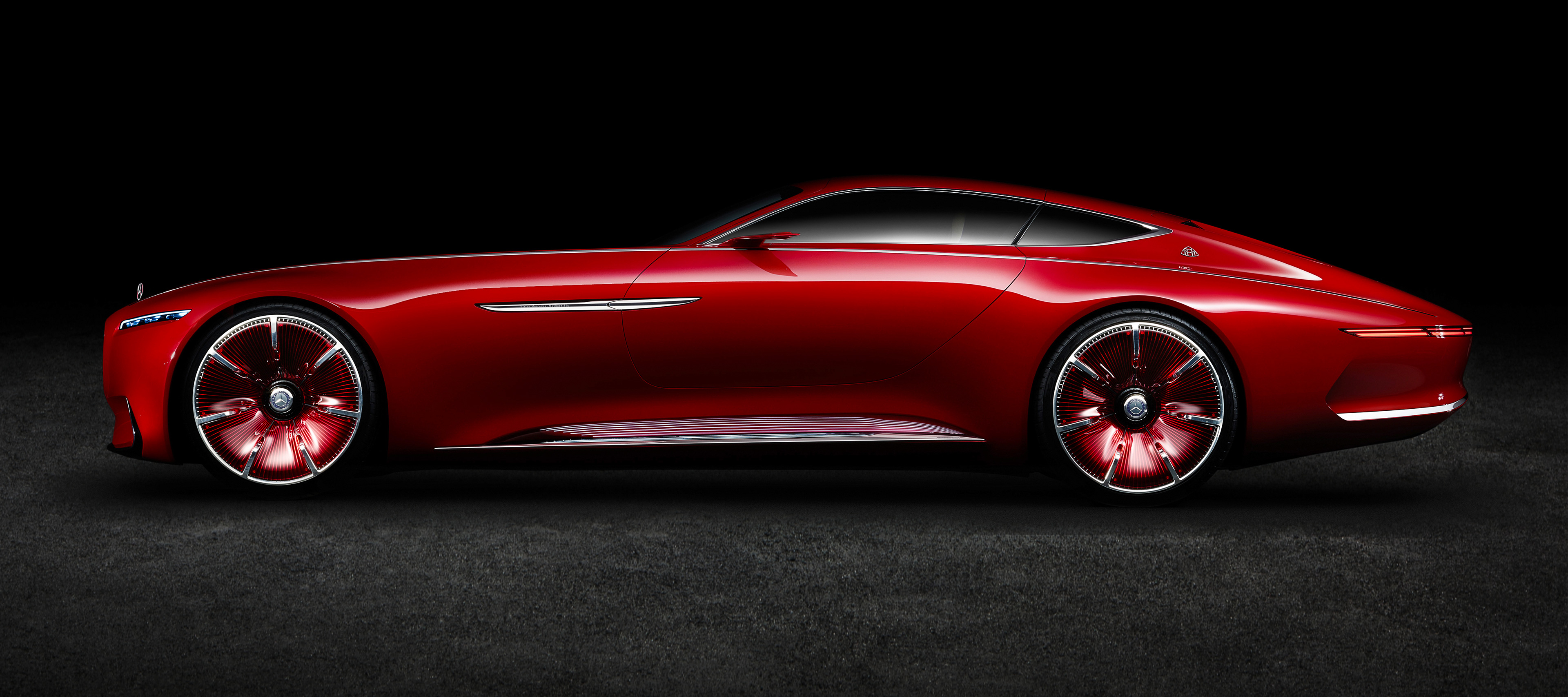 비전 | Mercedes-Maybach 6 | 메르세데스-벤츠 Vision Mercedes-Maybach 6의 측면 모습