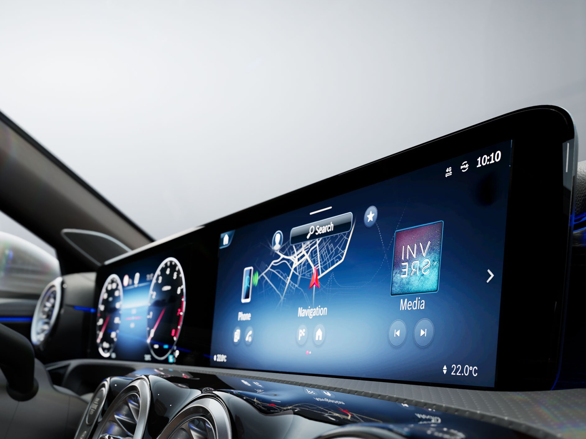 Mercedes-Benz의 인테리어.