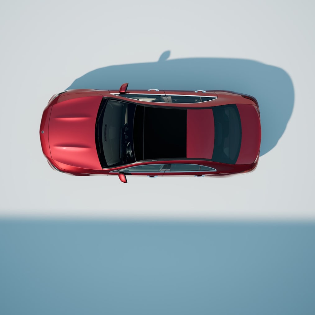 Close-up of a DIGITAL LIGHT headlight system of the Mercedes-Benz C-Class.