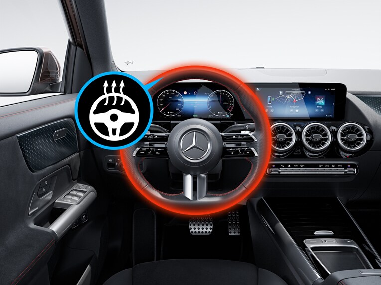 Mercedes-Benz 뉴 EQA의 다기능 열선 스티어링 휠