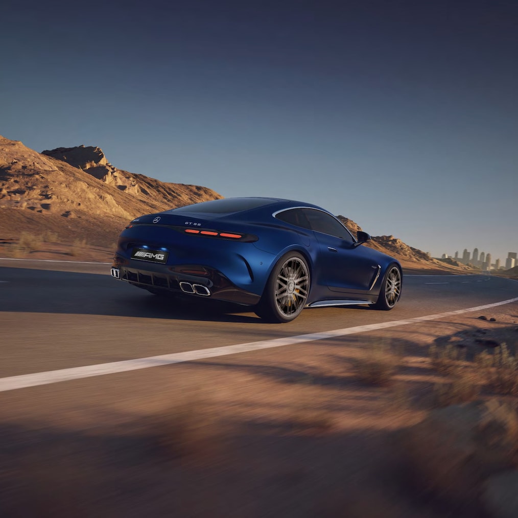 Mercedes-AMG GT 55 Coupé의 액티브 에어로다이나믹스.