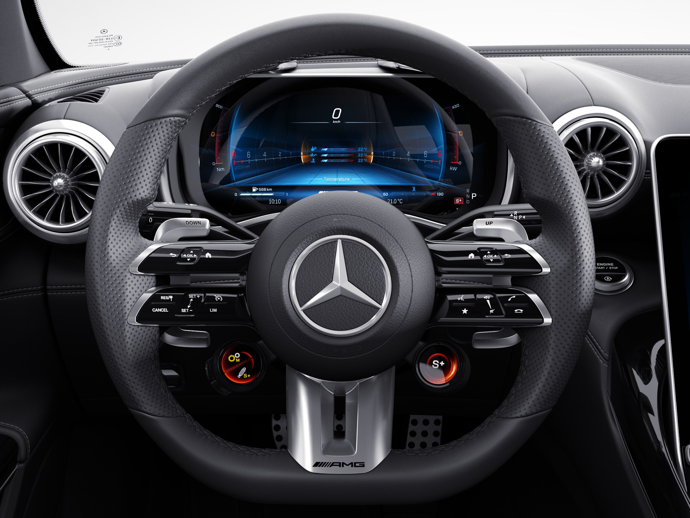 Mercedes-AMG SL Roadster의 AMG 스티어링 휠 버튼