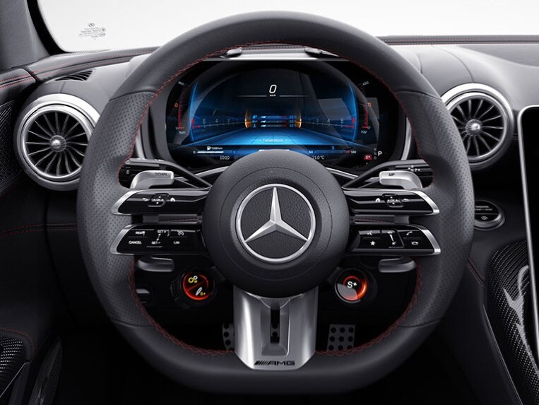 Mercedes-AMG SL Roadster에 장착된 AMG 퍼포먼스 스티어링 휠, 나파가죽